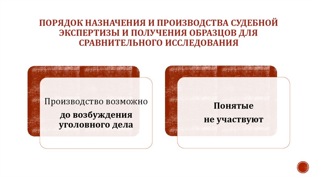 Порядок назначения и производства судебной экспертизы и получения образцов для сравнительного исследования