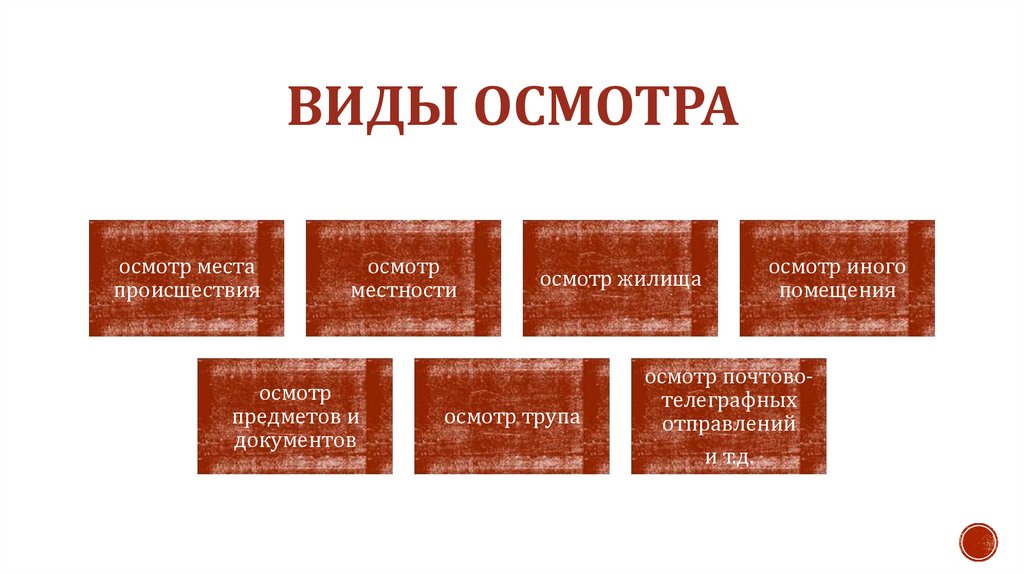 Виды осмотра