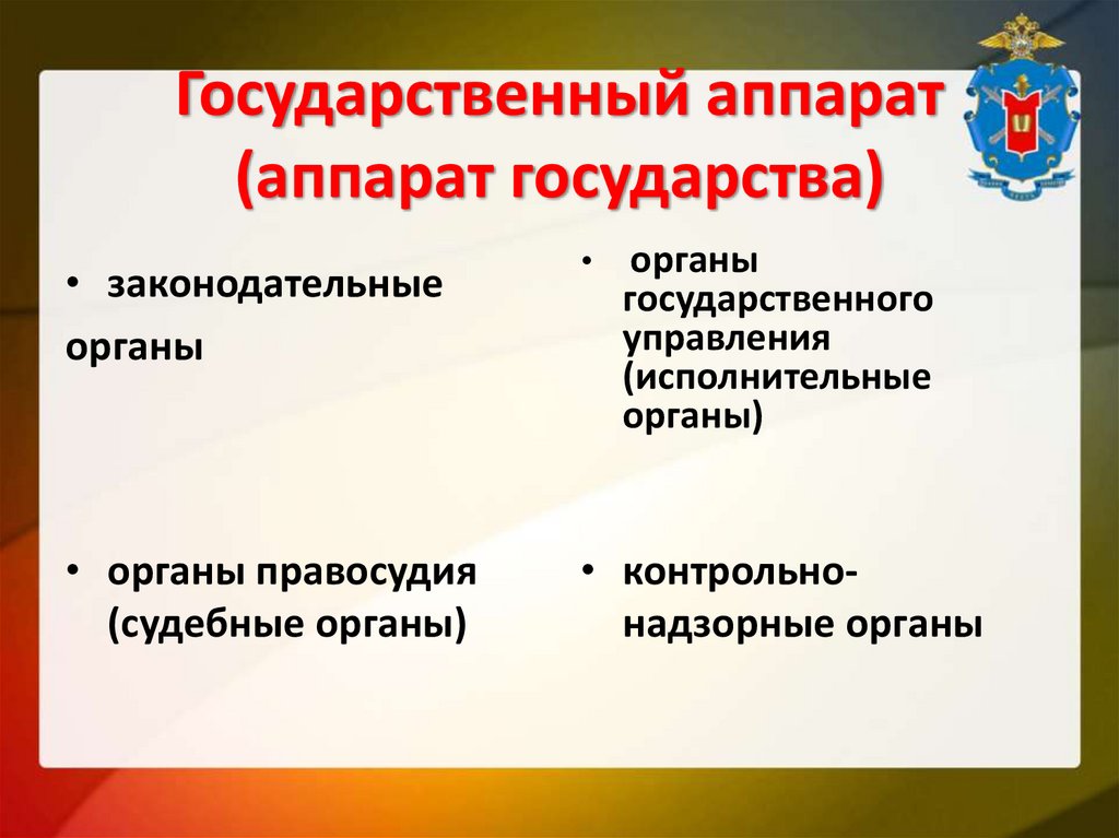 Государственный аппарат (аппарат государства)