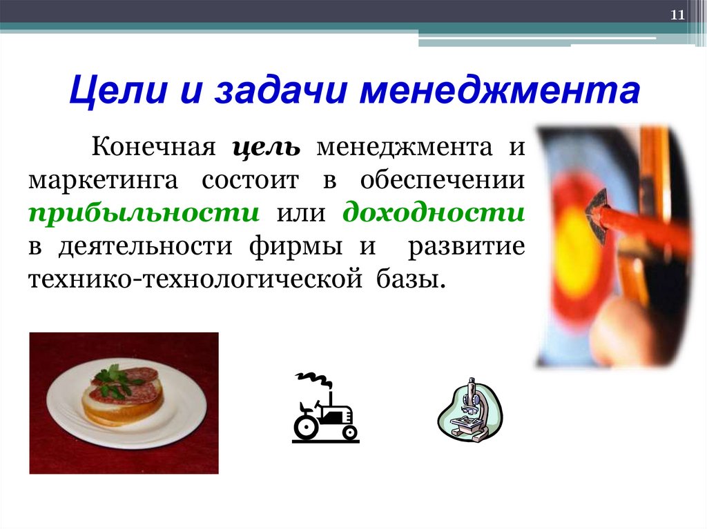 Цели и задачи менеджмента