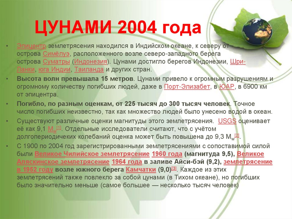 ЦУНАМИ 2004 года
