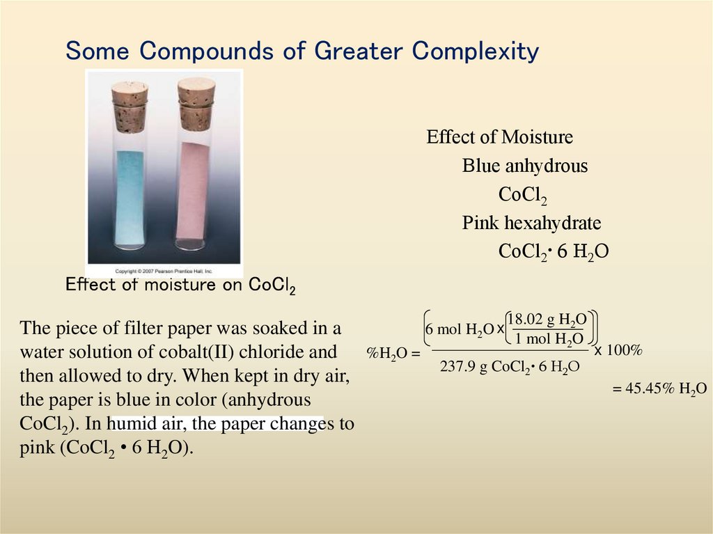 Some Compounds of Greater Complexity