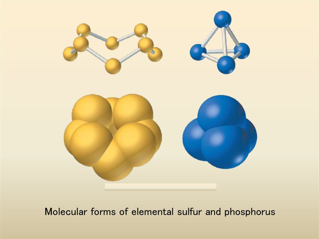 Molecular forms of elemental sulfur and phosphorus