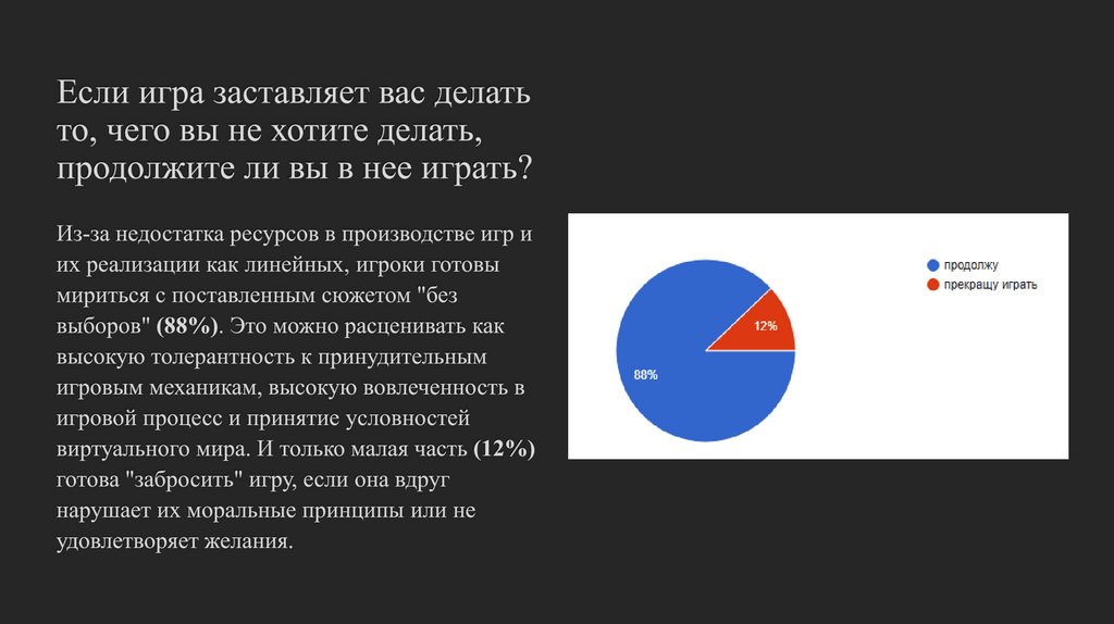 Если игра заставляет вас делать то, чего вы не хотите делать, продолжите ли вы в нее играть?