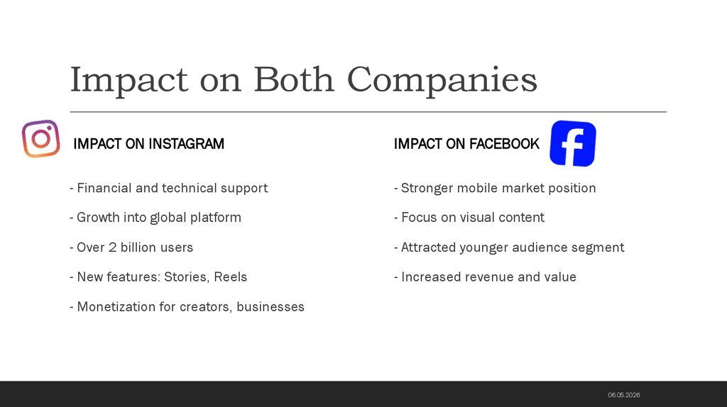 Impact on Both Companies