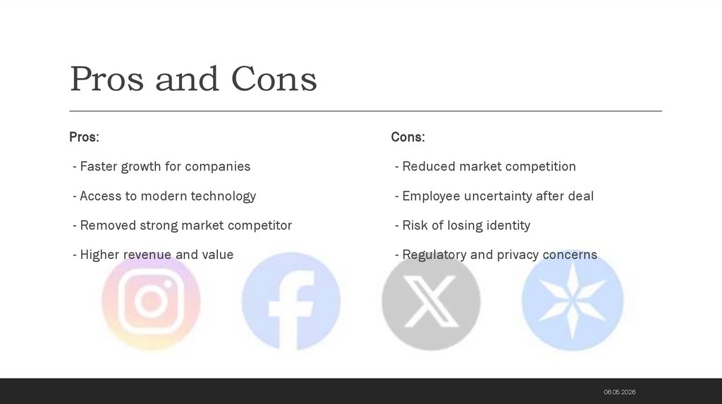 Pros and Cons