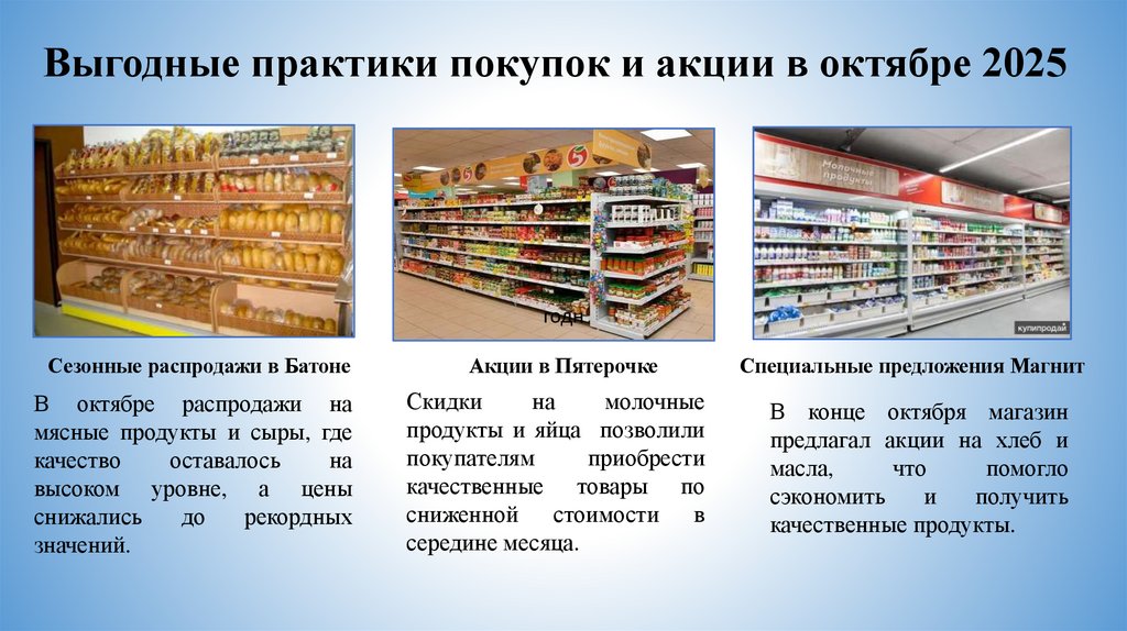 Выгодные практики покупок и акции в октябре 2025