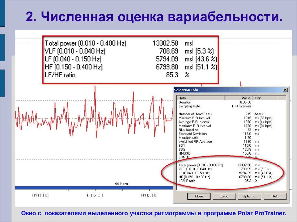 2. Численная оценка вариабельности.