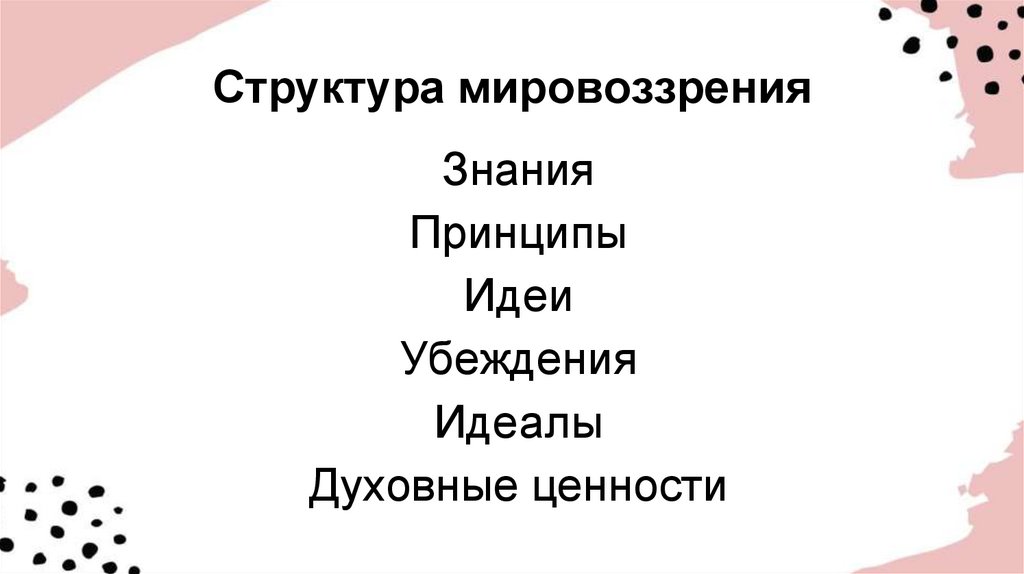 Структура мировоззрения