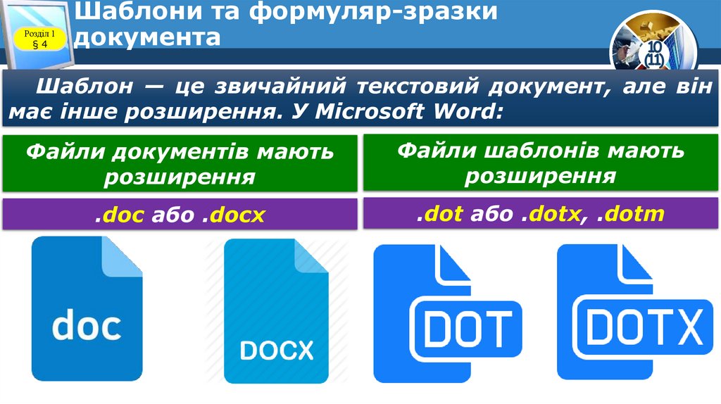 Шаблони та формуляр-зразки документа