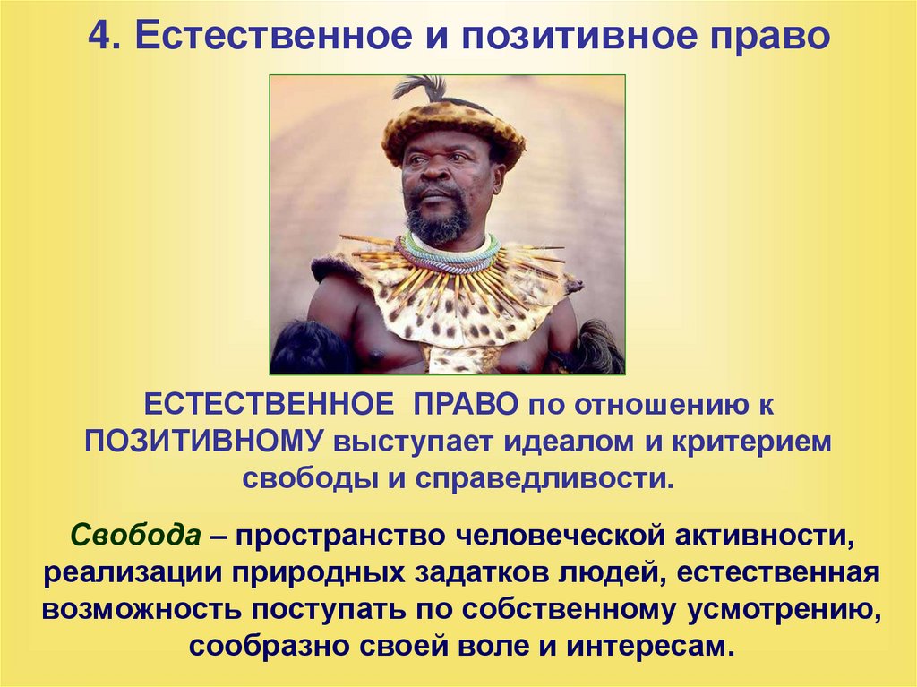 4. Естественное и позитивное право