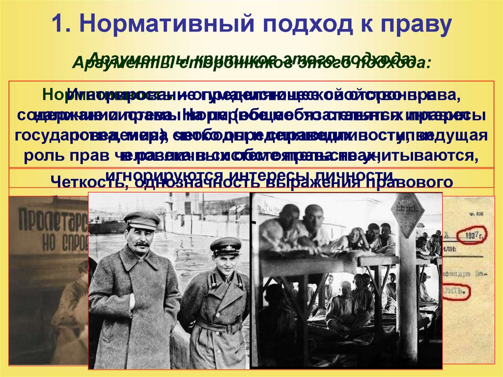 1. Нормативный подход к праву