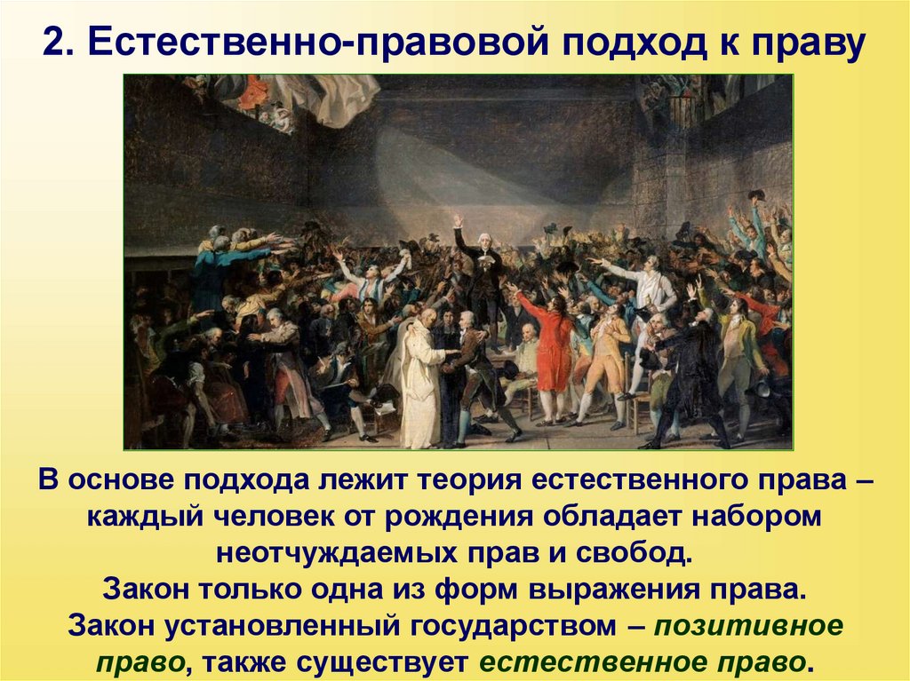 2. Естественно-правовой подход к праву