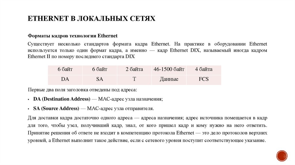 Ethernet в локальных сетях