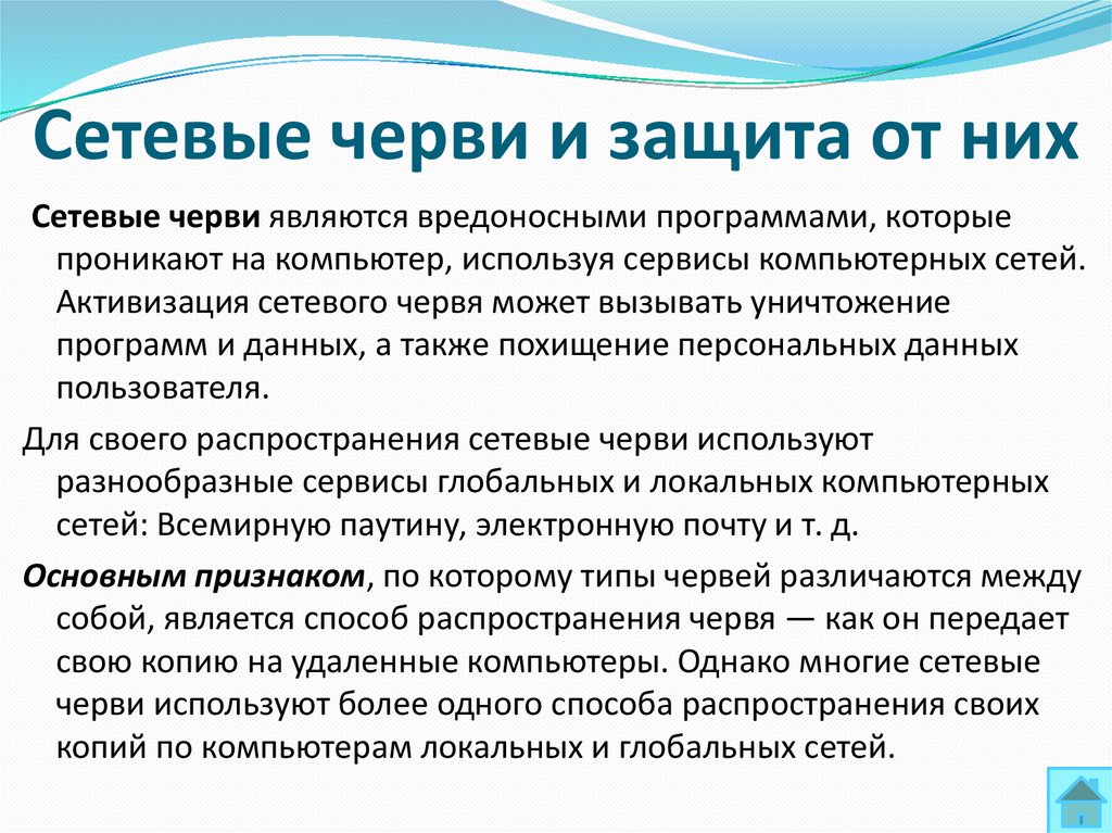 Сетевые черви и защита от них