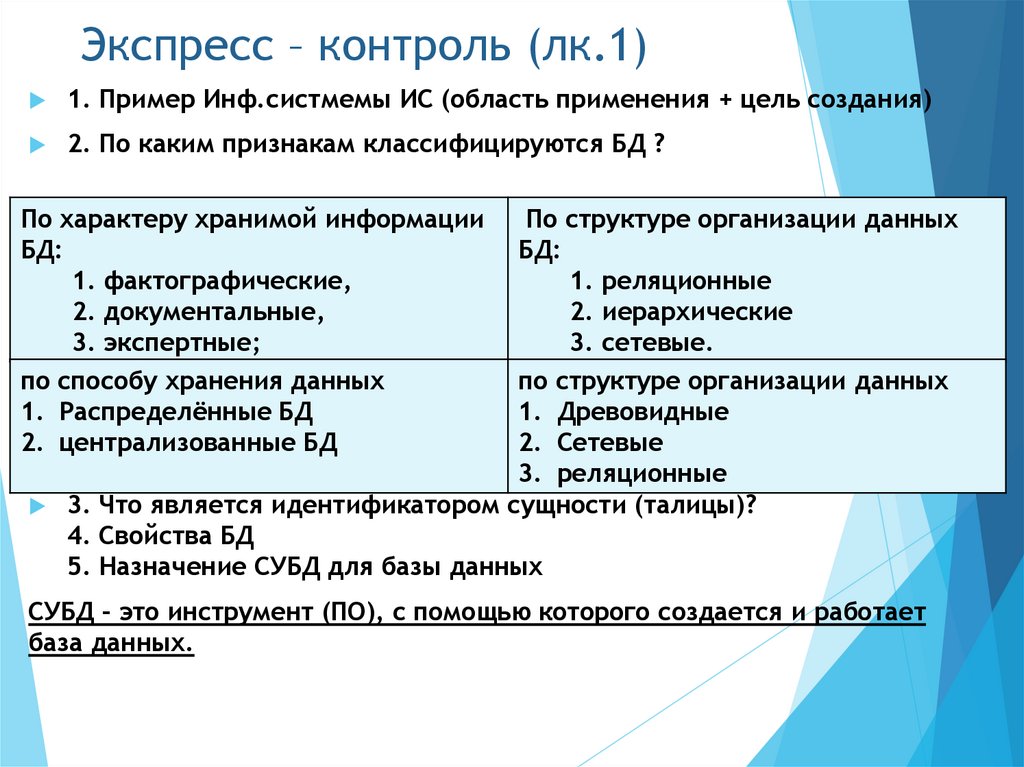 Экспресс – контроль (лк.1)