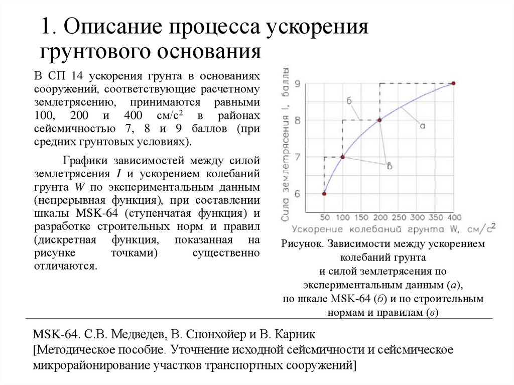 1. Описание процесса ускорения грунтового основания
