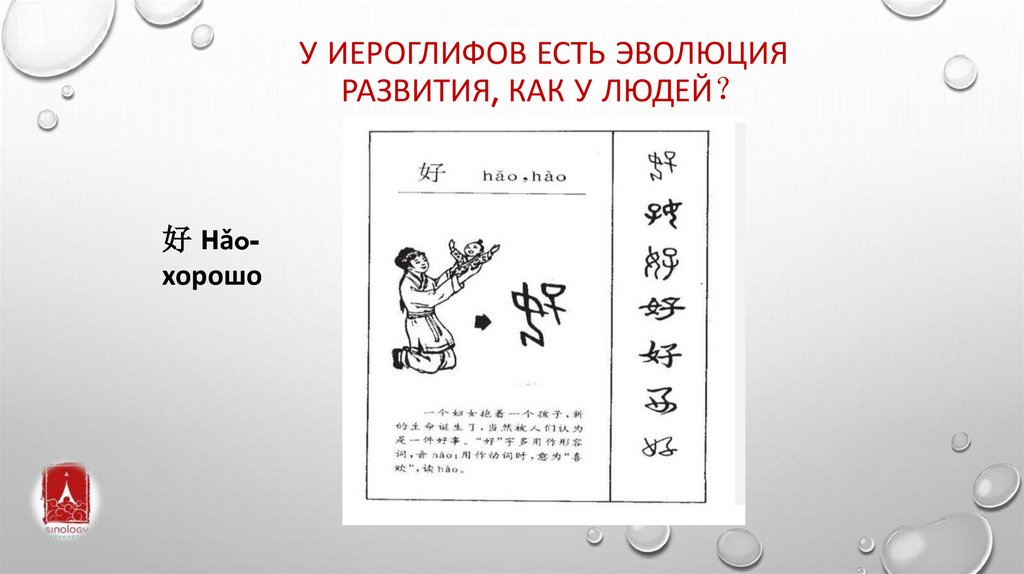 У иероглифов есть эволюция развития, как у людей？