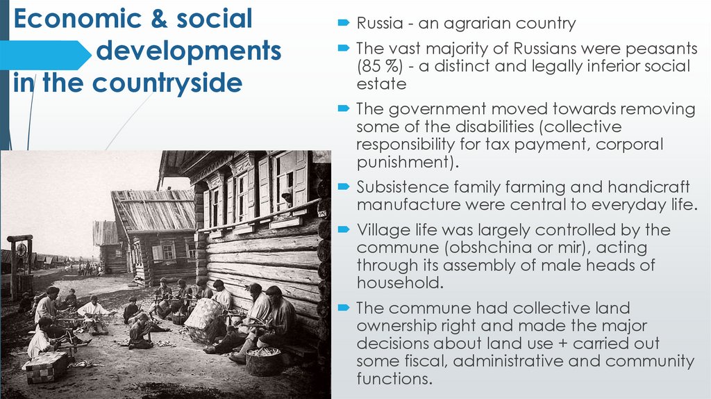 Economic & social developments in the countryside