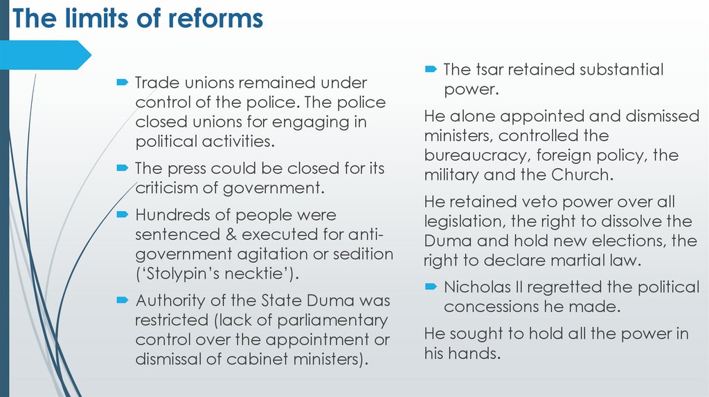 The limits of reforms