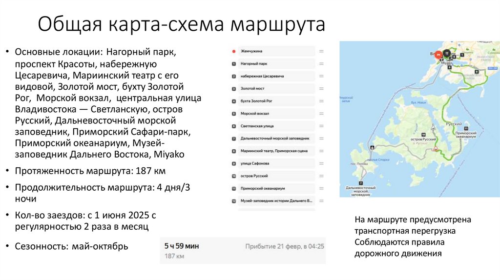 Общая карта-схема маршрута