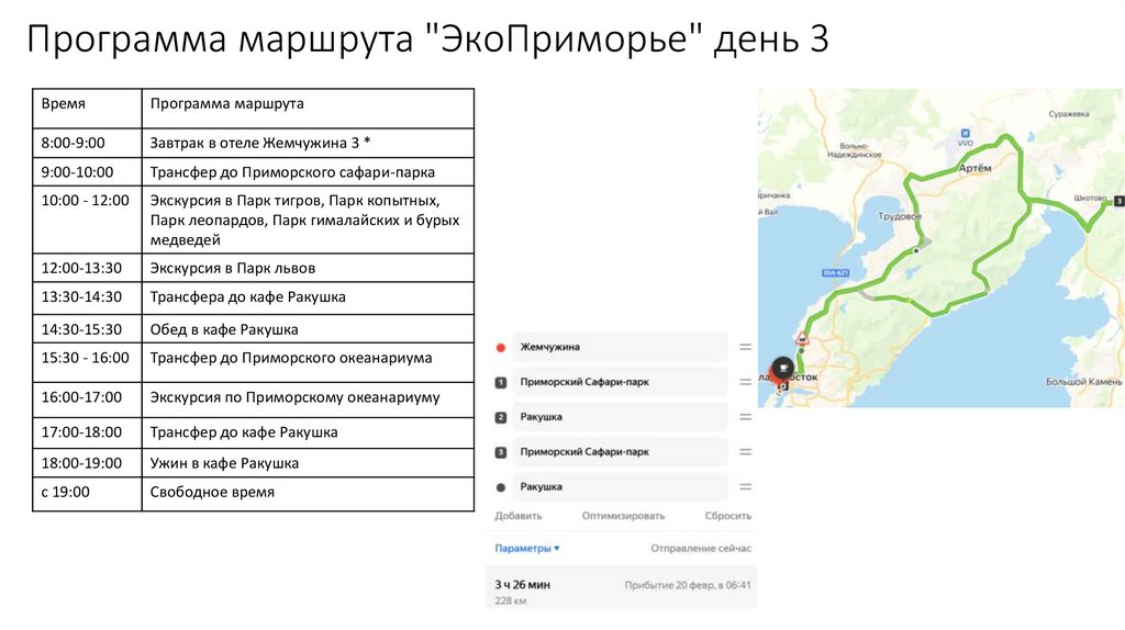 Программа маршрута "ЭкоПриморье" день 3