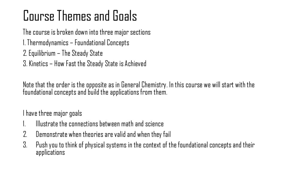 Course Themes and Goals