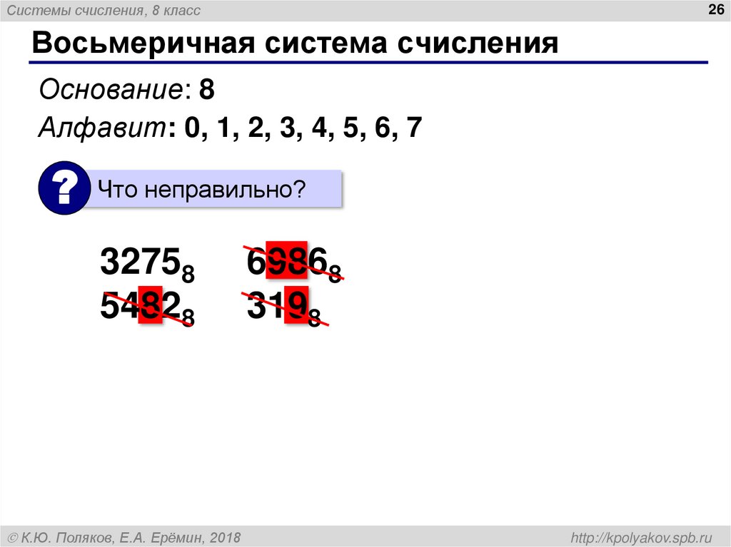 Восьмеричная система счисления