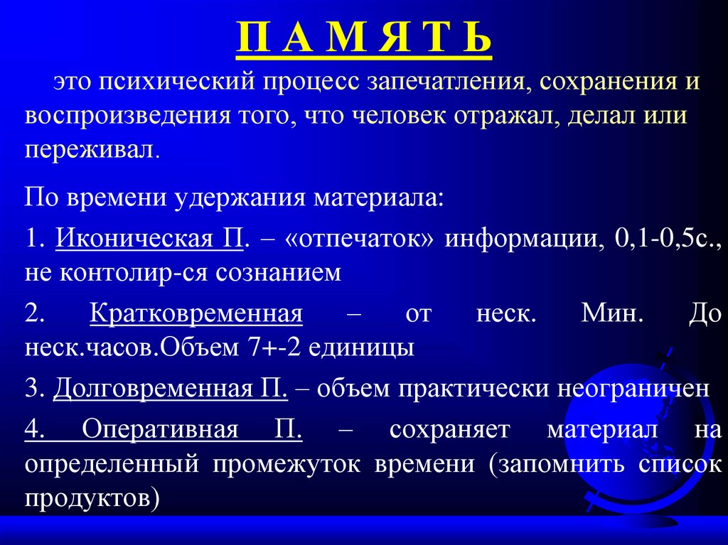 П А М Я Т Ь