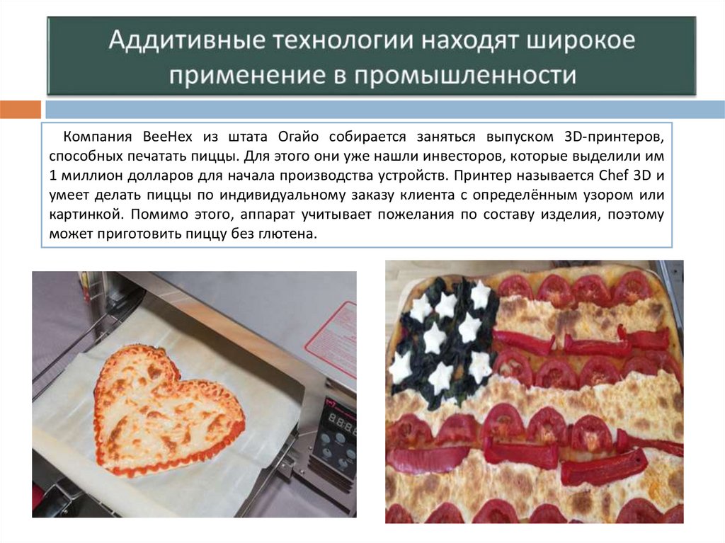 Аддитивные технологии находят широкое применение в промышленности