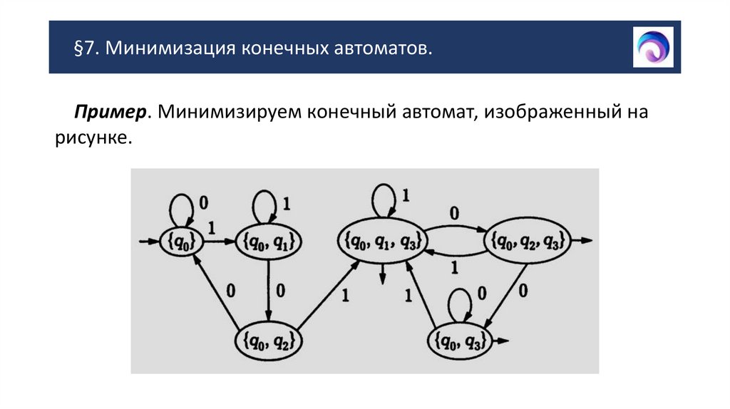 §7. Минимизация конечных автоматов.