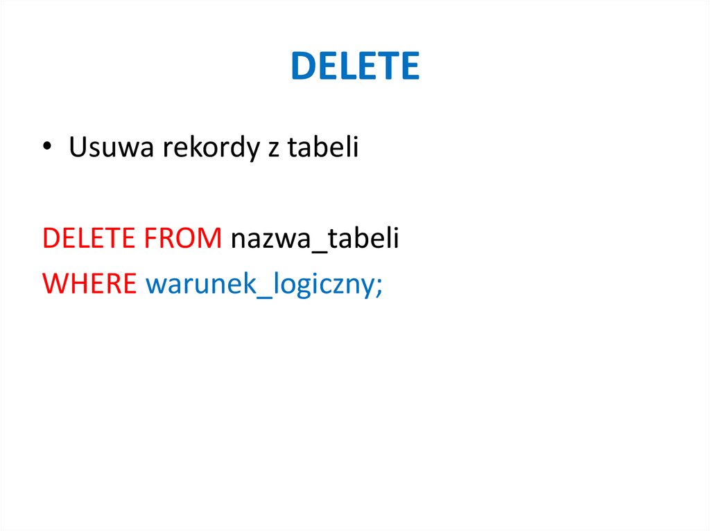 DELETE