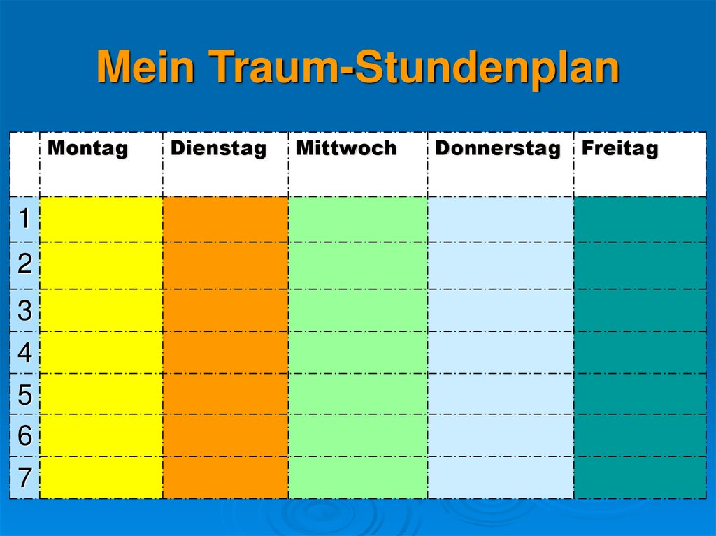 Mein Traum-Stundenplan