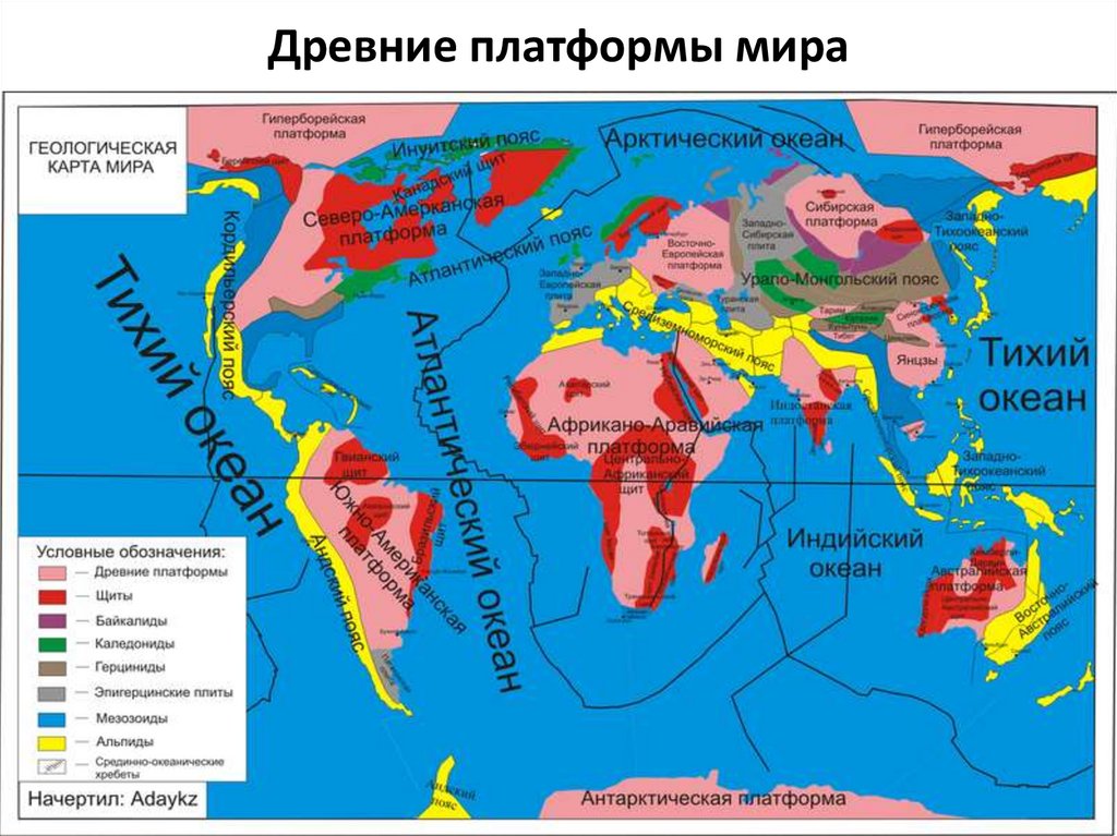 Древние платформы мира