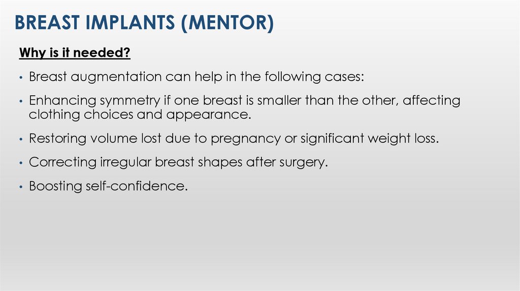 Breast Implants (Mentor)