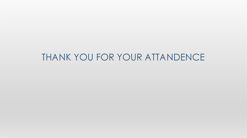 Thank you for your attandence