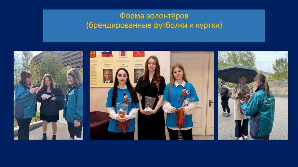 Форма волонтёров (брендированные футболки и куртки)