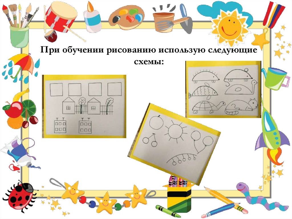 При обучении рисованию использую следующие схемы: