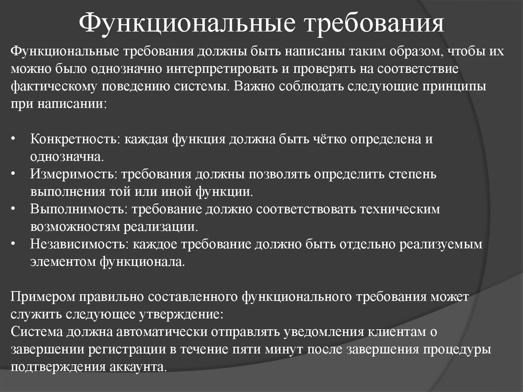 Функциональные требования