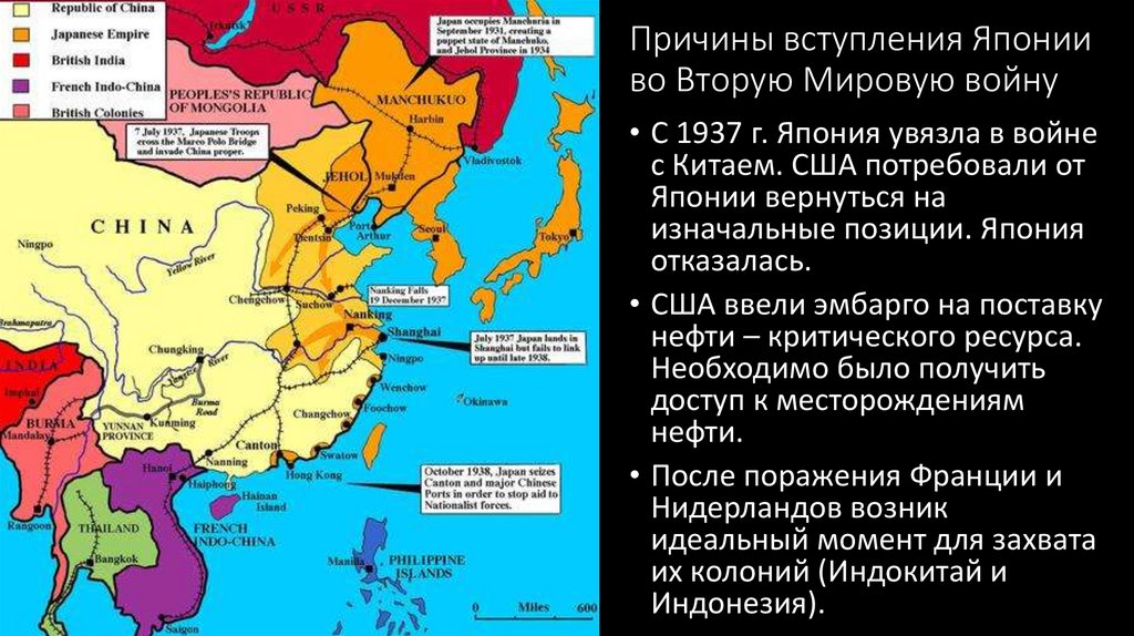 Причины вступления Японии во Вторую Мировую войну