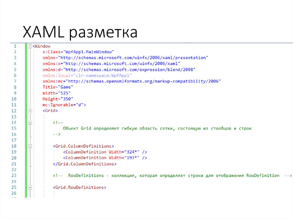 XAML разметка