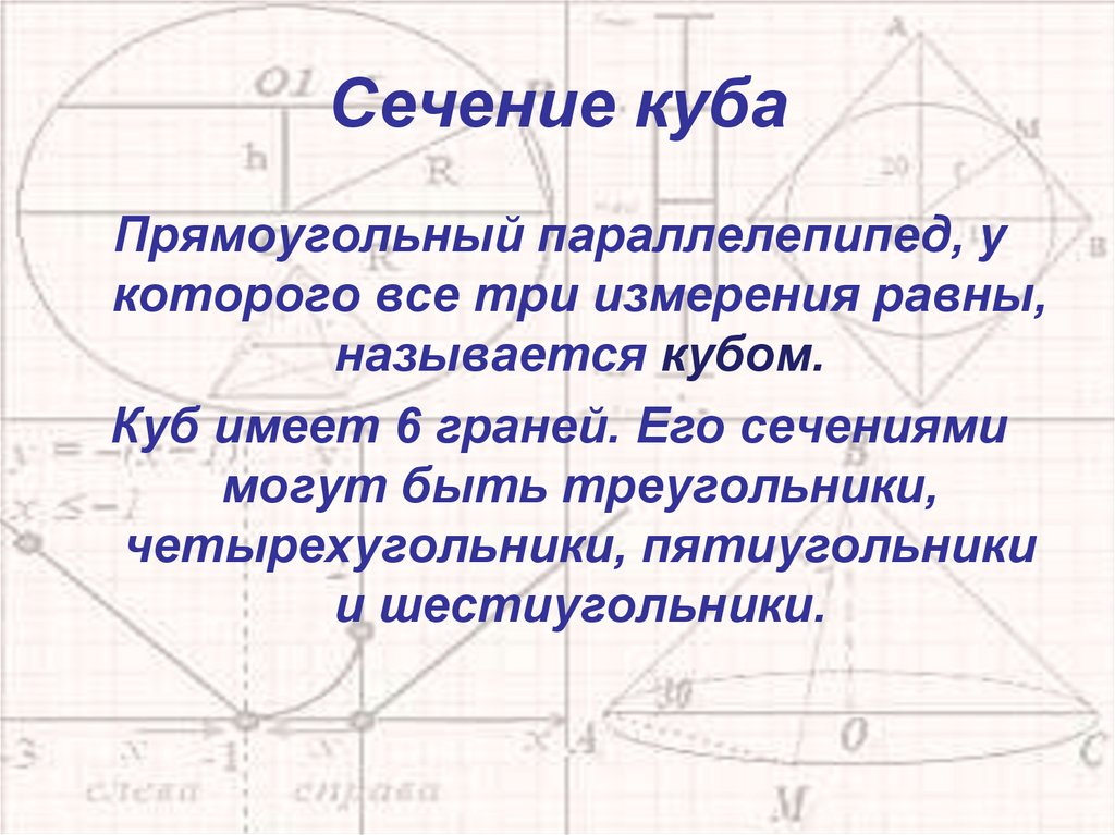 Сечение куба