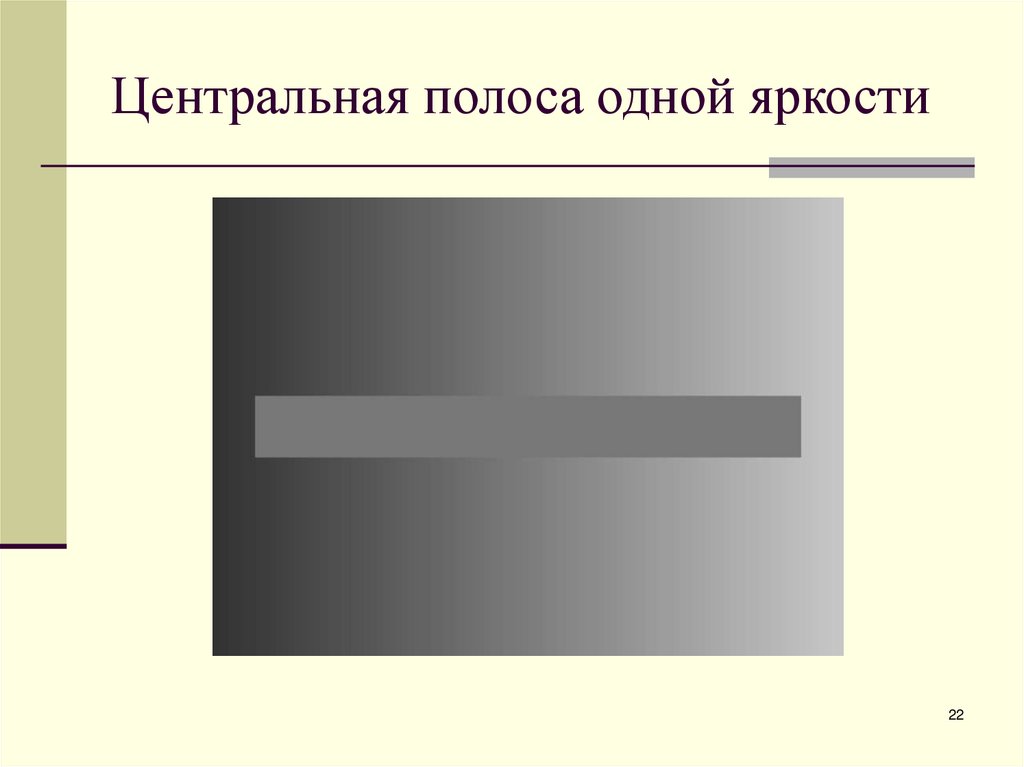 Центральная полоса одной яркости