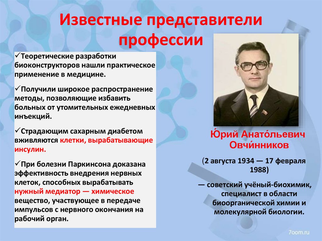 Известные представители профессии