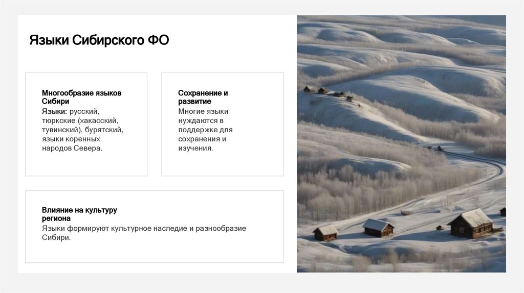 Языки Сибирского ФО