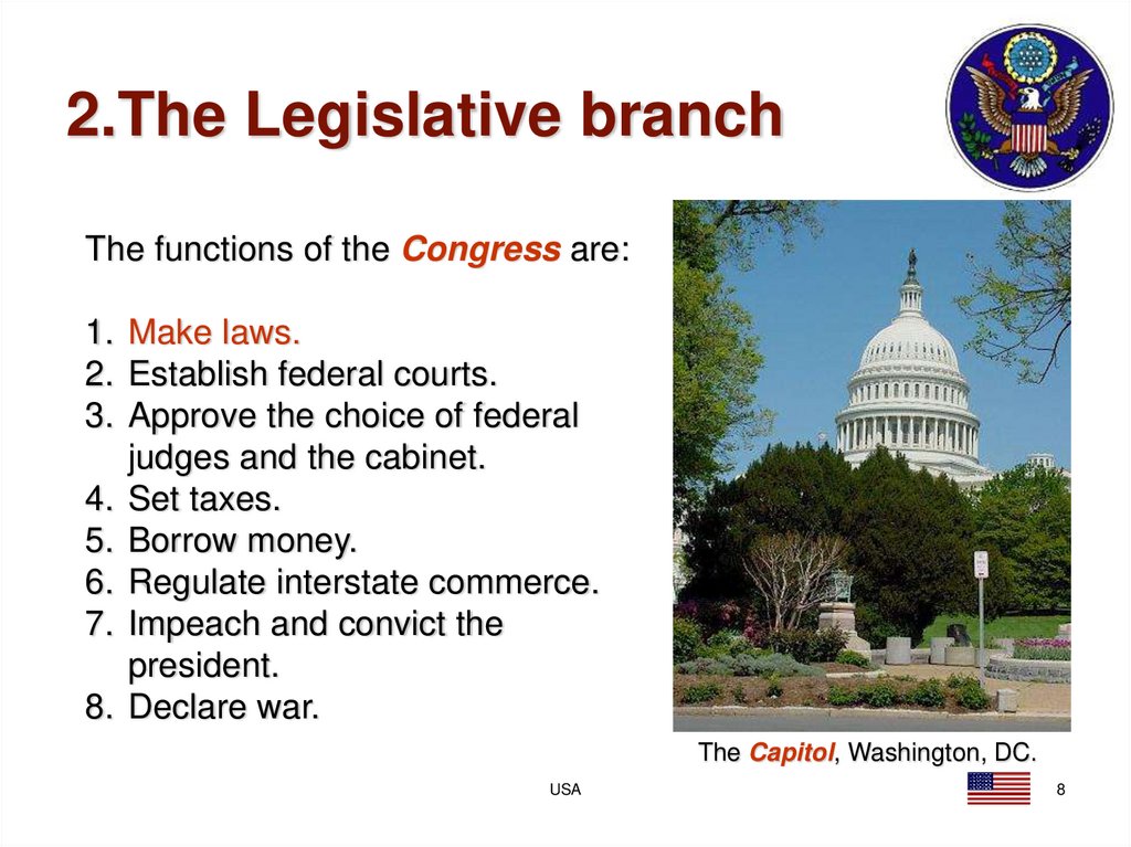2.The Legislative branch