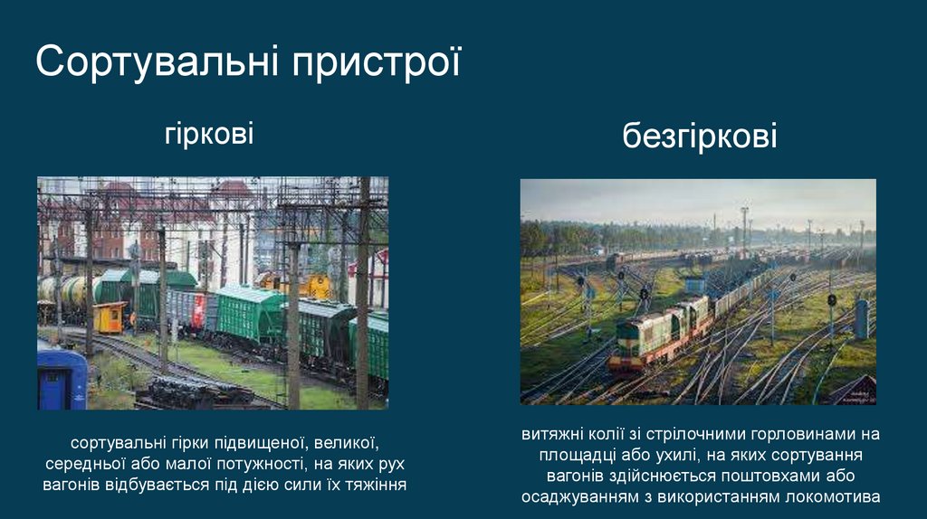 Сортувальні пристрої