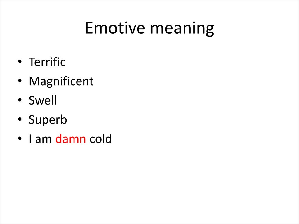 Emotive meaning