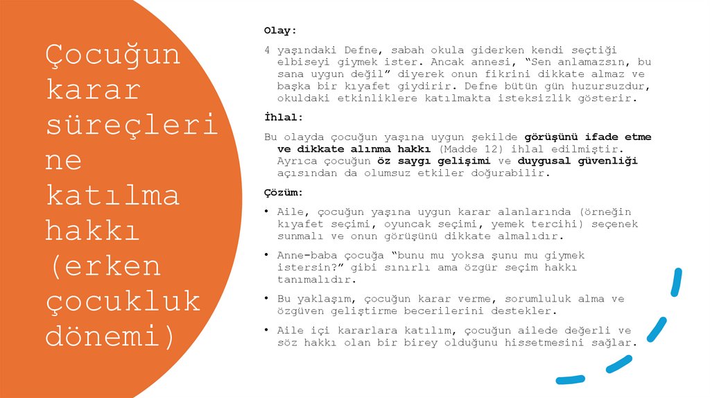 Çocuğun karar süreçlerine katılma hakkı (erken çocukluk dönemi)