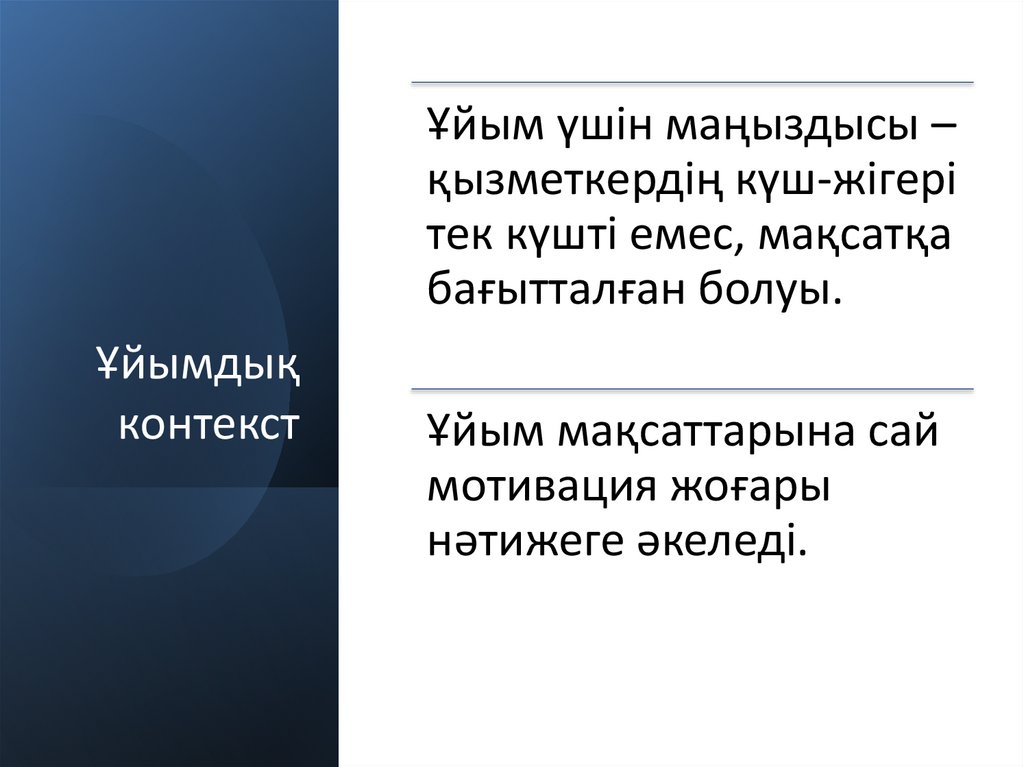 Ұйымдық контекст